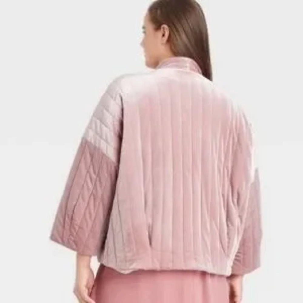 A New Day Pink Quilted Puffer Coat - Picture 3 of 5